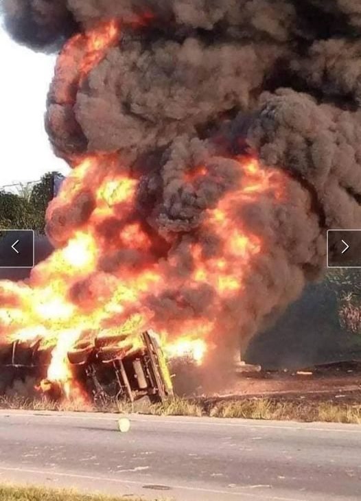 15 ALLEGEDLY KILLED WHEN FIRE GUTTED A FALLEN TANKER